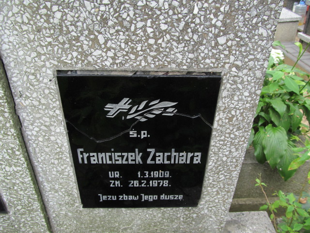 Franciszek Zachara 1909 Szczepanów - Grobonet - Wyszukiwarka osób pochowanych