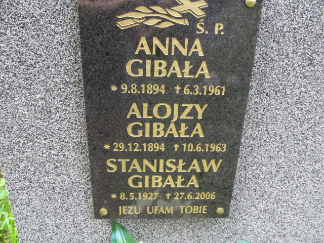 Anna Gibała 1894 Szczepanów - Grobonet - Wyszukiwarka osób pochowanych