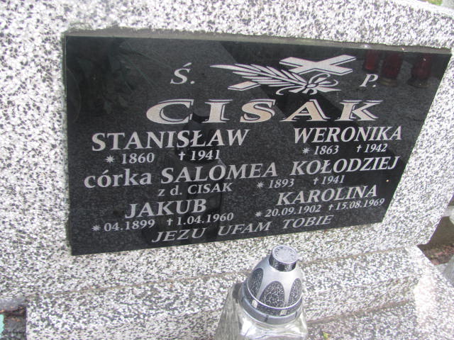 Jakub Cisak 1899 Szczepanów - Grobonet - Wyszukiwarka osób pochowanych